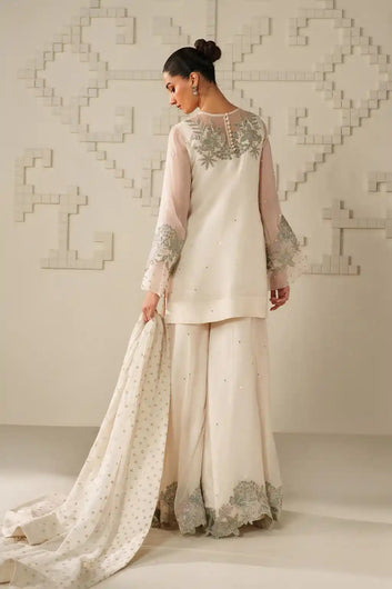 Embroidered Chiffon Pearl Coordset