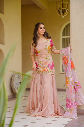 Eshaal Pink Wedding Wear Kurta Set