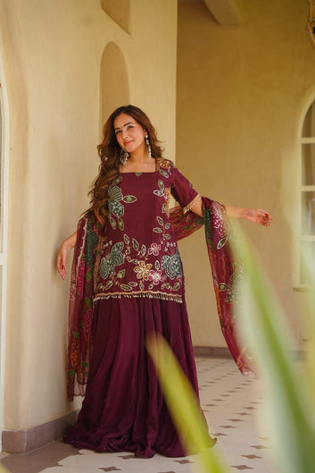 Devyashri Heavy Embroidered Kurta Set