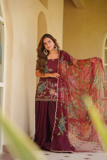 Devyashri Heavy Embroidered Kurta Set