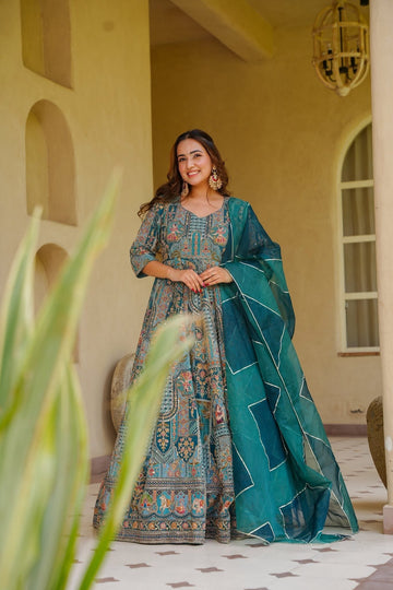 Aaryelith Heavy Embroidered Maxi Set