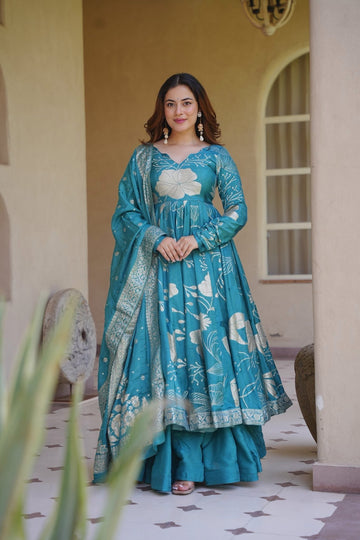 Silk Sitaara Anarkali Suit Set