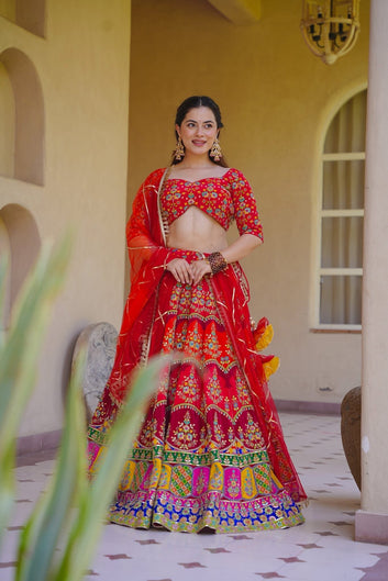 Ruby Riwayat Heavy Lehenga Set