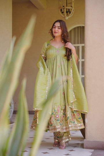Nishvani Festive Anarkali Suit Set