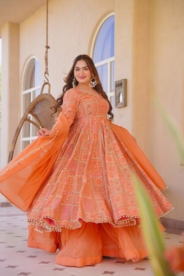 Aarzoya Heavy Embroidered Anarkali Suit Set